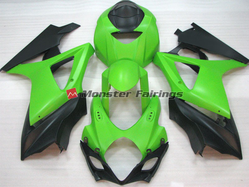 Suzuki GSXR 1000 2007 - 2008 Matte Green ABS fairings - custom motorcycle bodywork kit by Monster Fairings