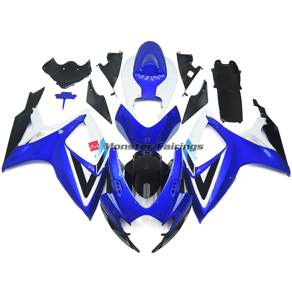 Suzuki GSXR 600 - 750 2006 - 2007 Deep Blue and Light Blue OEM Style ABS fairings - custom motorcycle bodywork kit by Monster Fairings