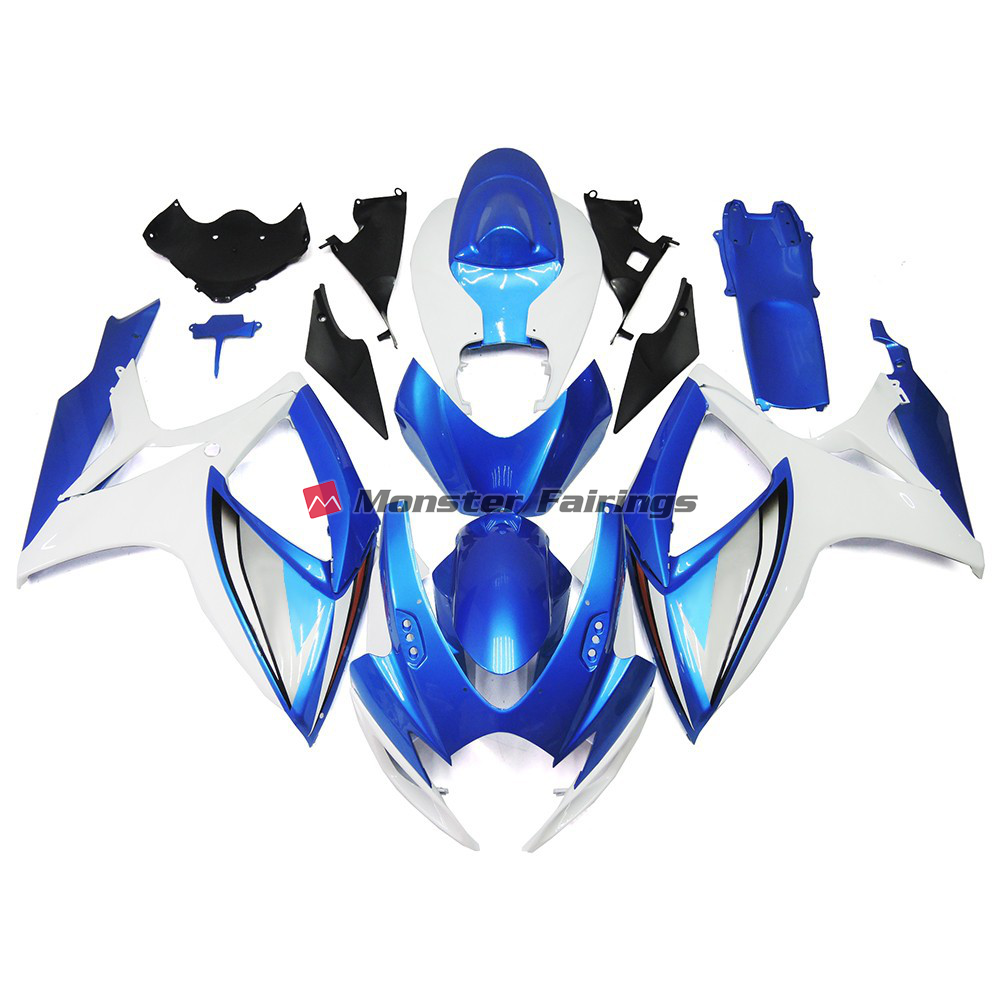 Suzuki GSXR 600 - 750 2006 - 2007 Light Blue and Deep Blue OEM Style ABS fairings - custom motorcycle bodywork kit by Monster Fairings