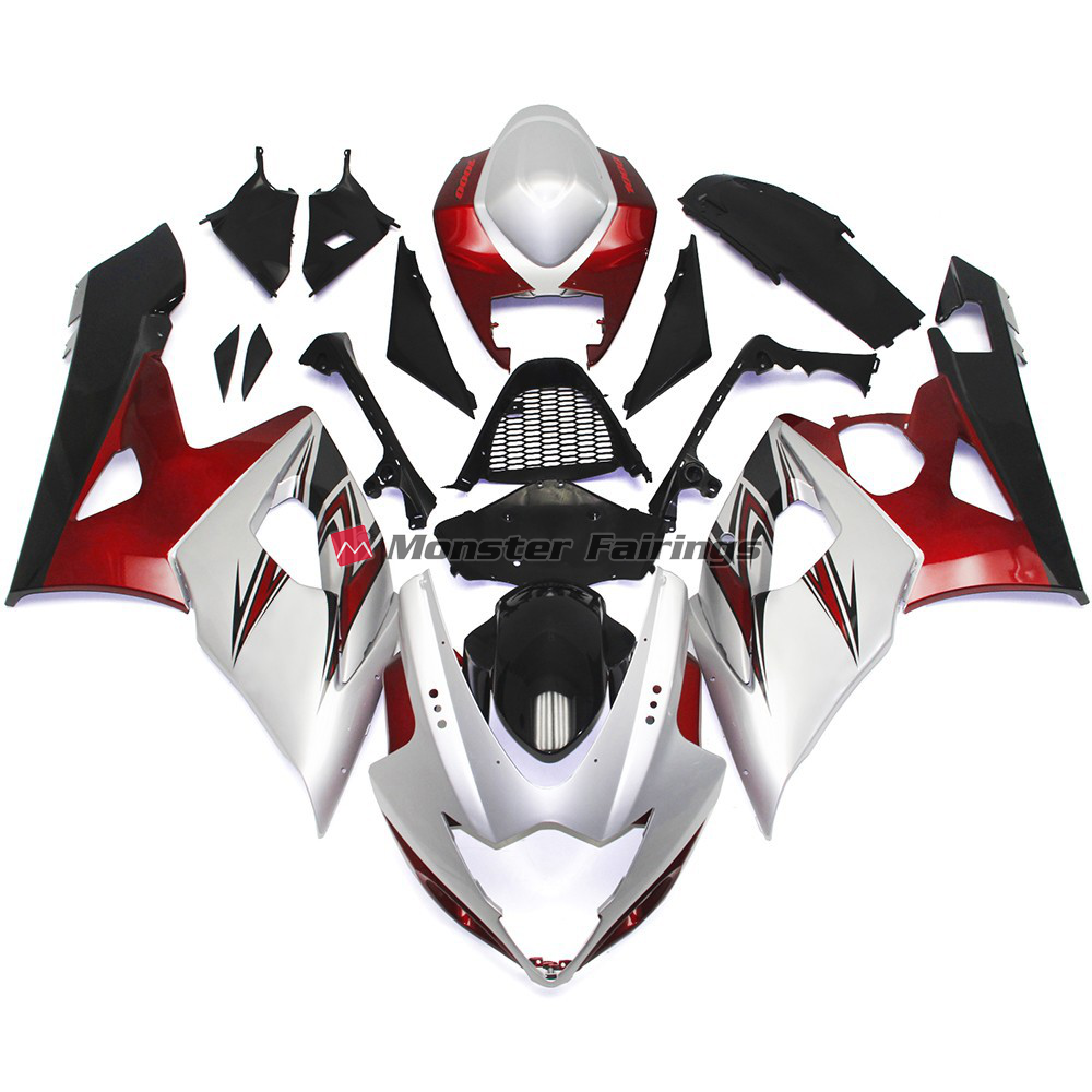 【好評にて期間延長】 Matte White, Red & Black - GSXR 1000 05-06 - Monster Fairings メンテナンス
