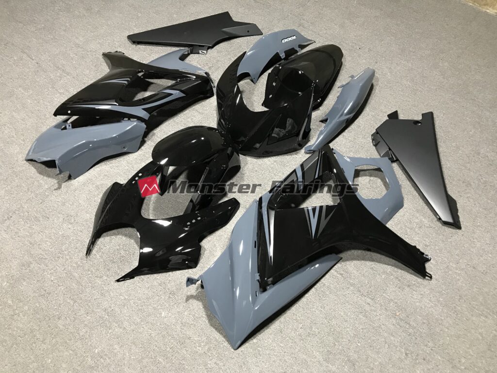Gloss Nardo & and Black OEM ABS fairings for Suzuki GSXR 1000 2007 - 2008 - premium OEM fit kit by Monster Fairings