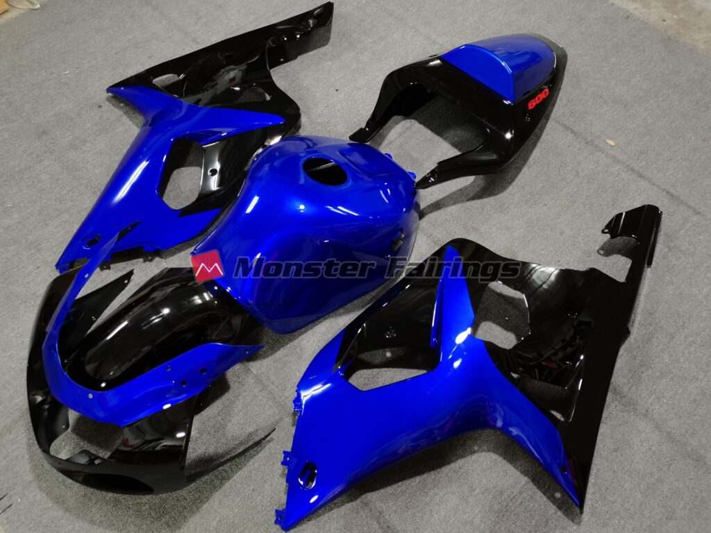 Blue and Black ABS fairings for Suzuki GSXR 600 - 750 2001 - 2003 - premium OEM fit kit by Monster Fairings
