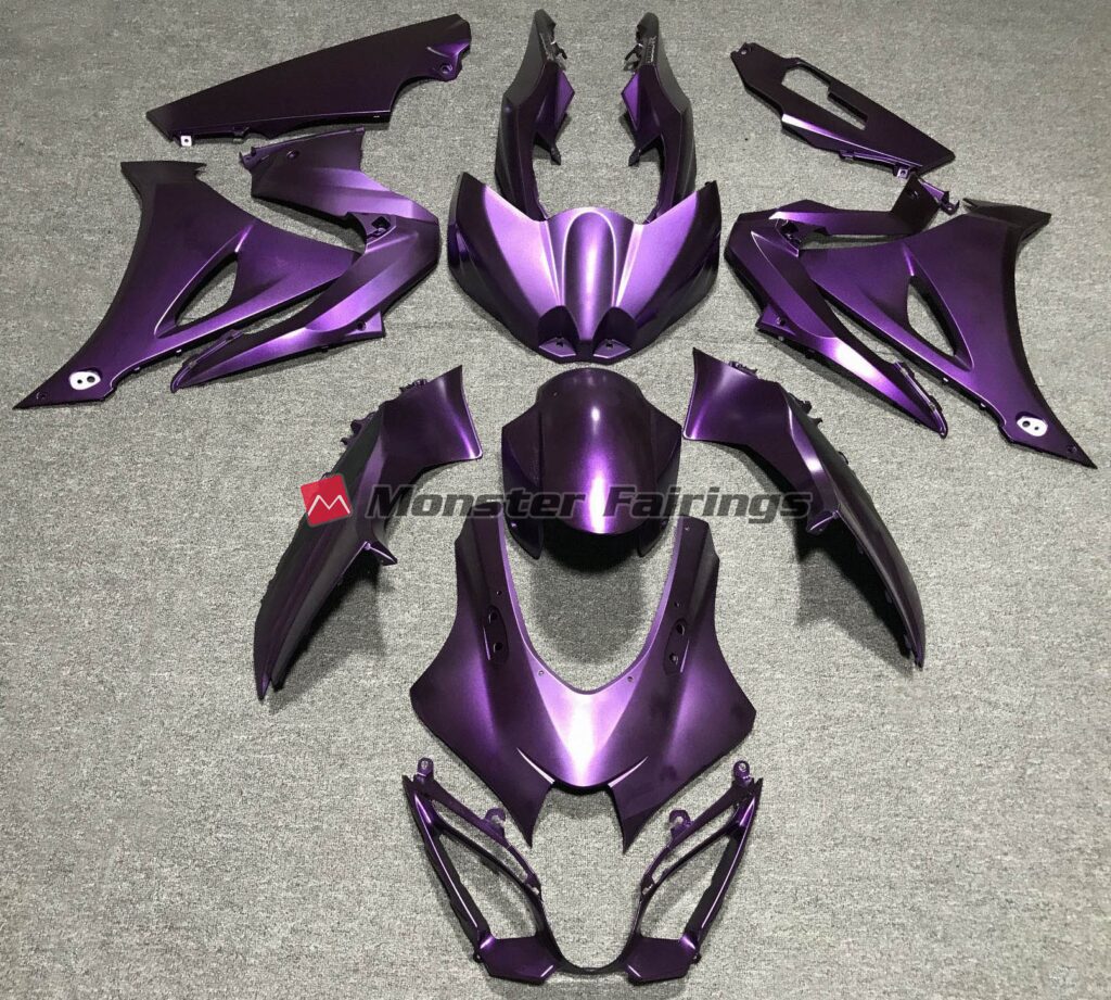 Suzuki GSXR 1000 2017 - 2025 Matte Purple ABS fairings - custom motorcycle bodywork kit by Monster Fairings