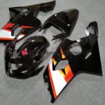 Suzuki GSXR custom ABS fairings 2004 - 2005 Gloss Black Orange - durable replacement kit, Monster Fairings