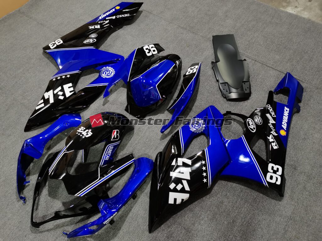 Suzuki GSXR custom ABS fairings 2005 - 2006 Gloss Blue Black Custom - durable replacement kit, Monster Fairings