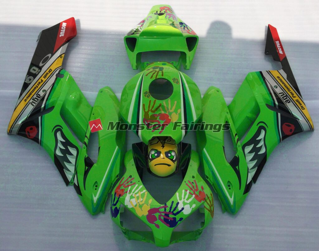 Honda CBR1000RR 2004 - 2005 Green Shark ABS fairings - custom motorcycle bodywork kit by Monster Fairings