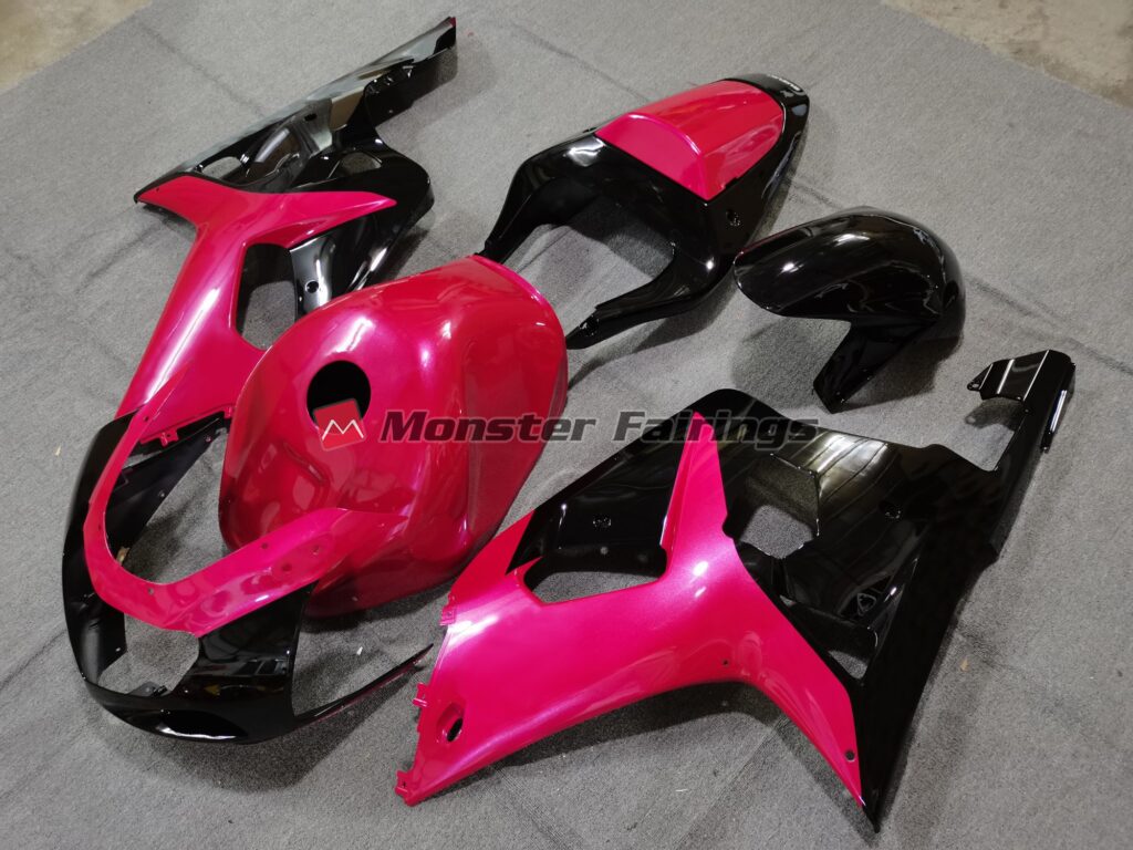 Gloss Pink and Black ABS fairings for Suzuki GSXR 600 - 750 2001 - 2003 - premium OEM fit kit by Monster Fairings
