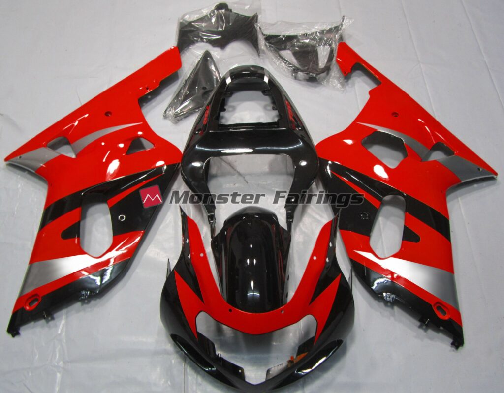 Suzuki GSXR 600 - 750 2001 - 2003 Red OEM Style ABS fairings - custom motorcycle bodywork kit by Monster Fairings