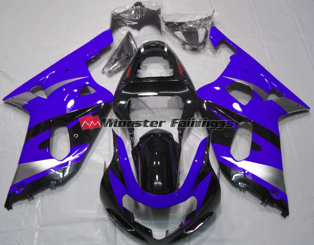 Suzuki GSXR 600 - 750 2001 - 2003 Blue OEM Style ABS fairings - custom motorcycle bodywork kit by Monster Fairings
