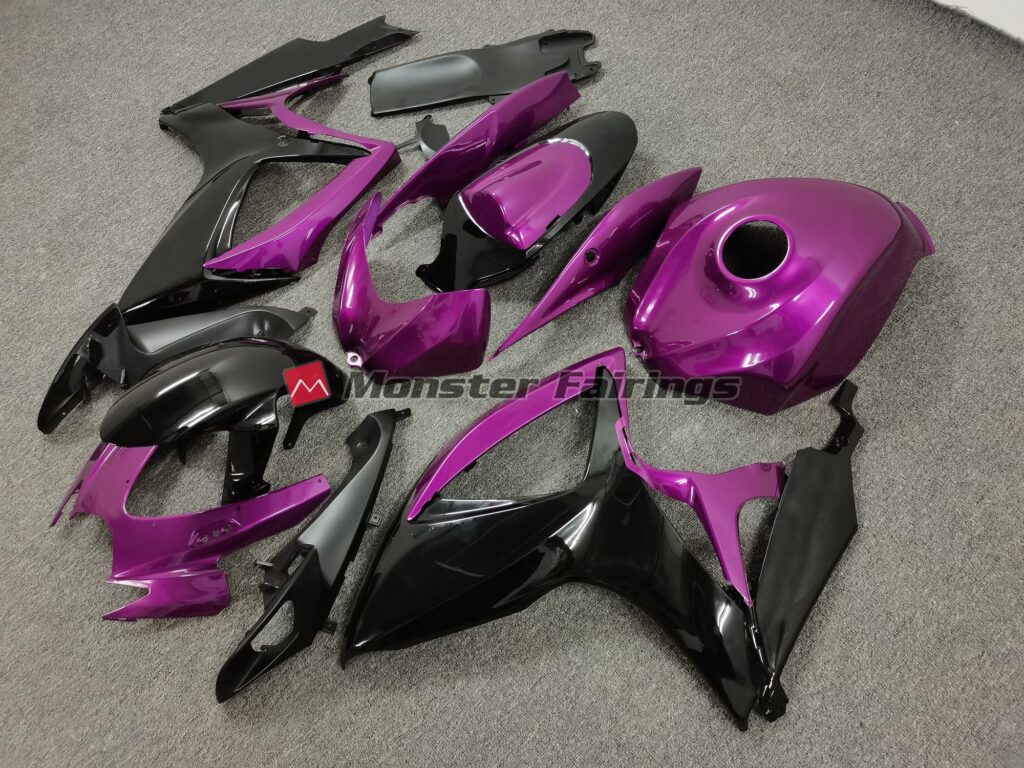 Purple and Black ABS fairings for Suzuki GSXR 600 - 750 2006 - 2007 - premium OEM fit kit by Monster Fairings