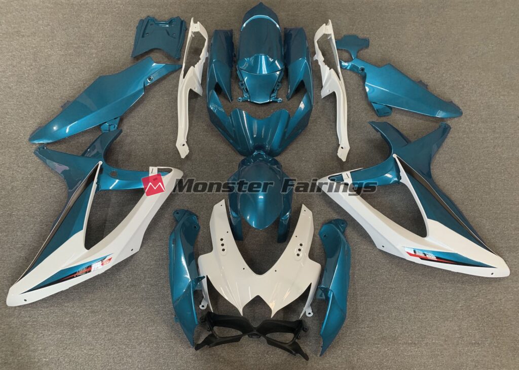 Suzuki GSXR 600 - 750 2008 - 2010 Light Blue OEM Style ABS fairings - custom motorcycle bodywork kit by Monster Fairings