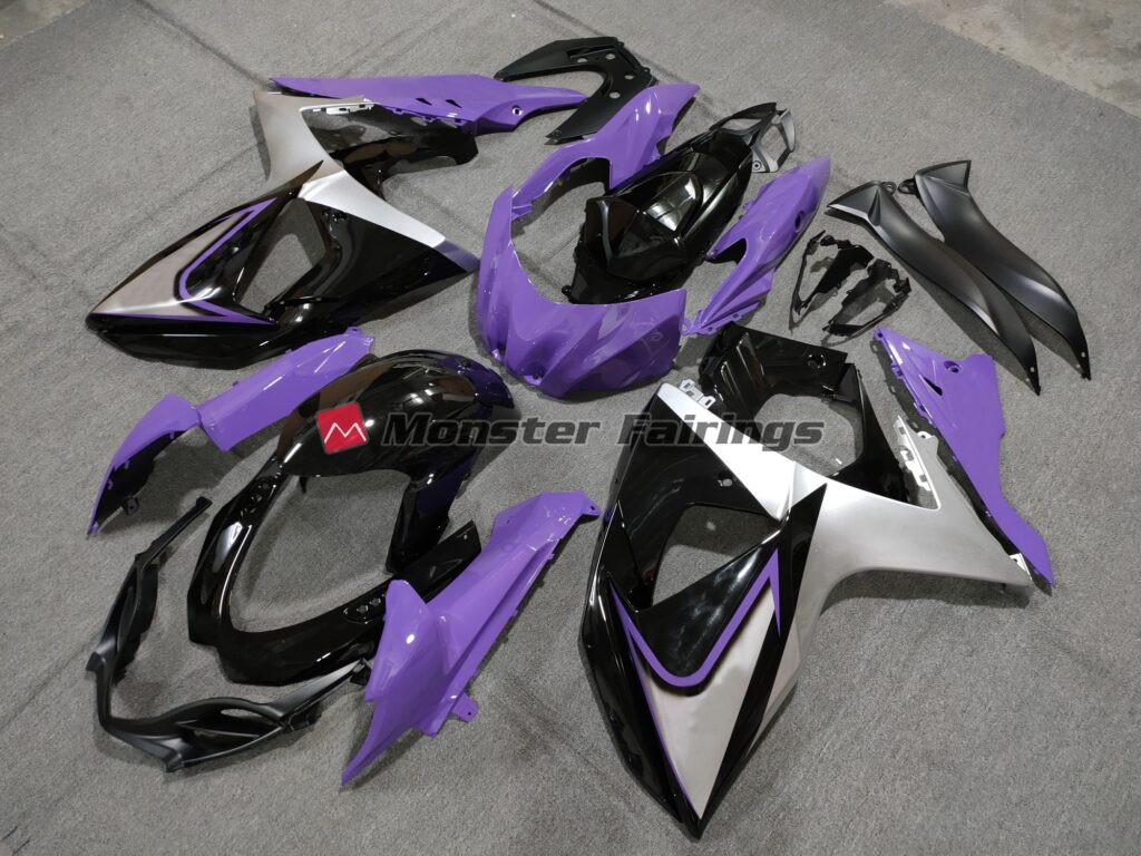 Purple Silver Black ABS fairings for Suzuki GSXR 1000 2009 - 2016 - premium OEM fit kit by Monster Fairings