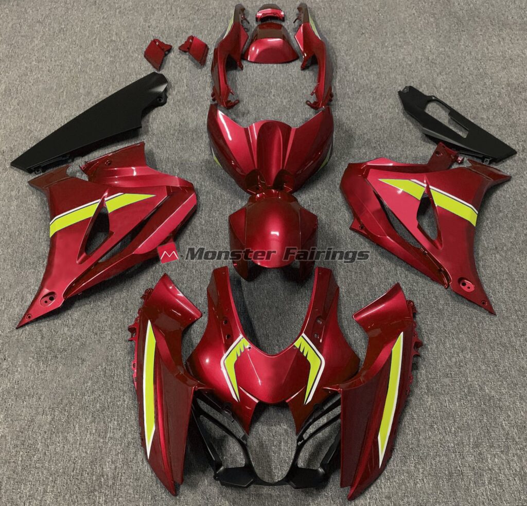 Suzuki GSXR 1000 2017 - 2025 Stock Style Red ABS fairings - custom motorcycle bodywork kit by Monster Fairings