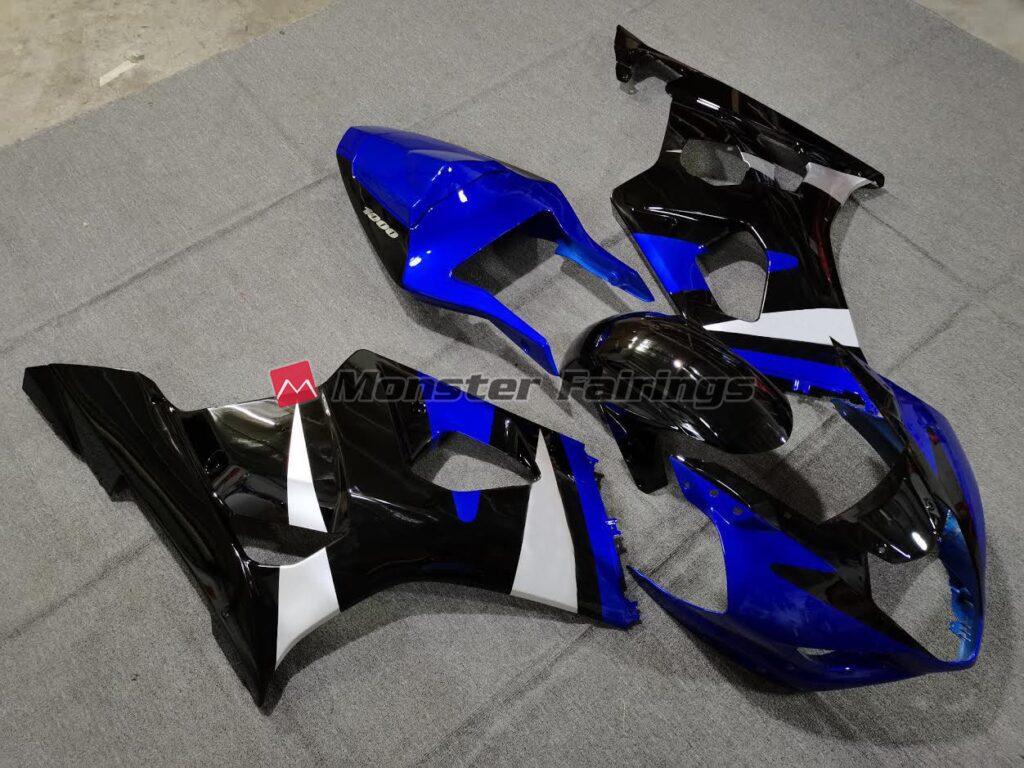 Gloss Blue Black & Silver ABS fairings for Suzuki GSXR 1000 2003 - 2004 - premium OEM fit kit by Monster Fairings