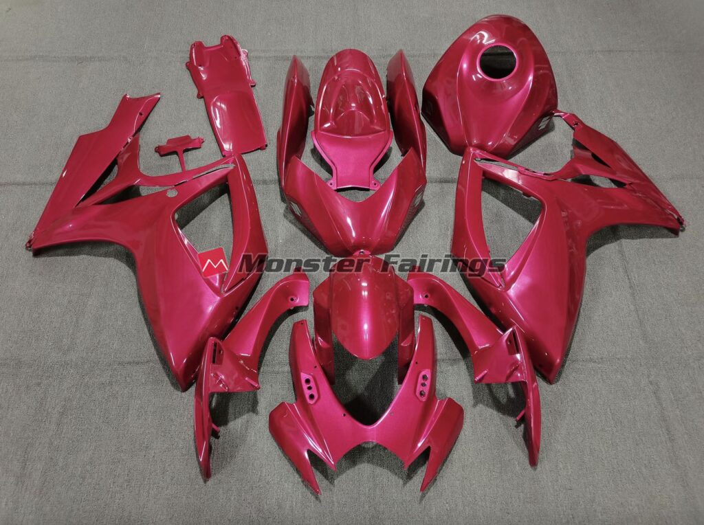 Suzuki GSXR 600 - 750 2011 - 2025 Pearl Pink ABS fairings - custom motorcycle bodywork kit by Monster Fairings