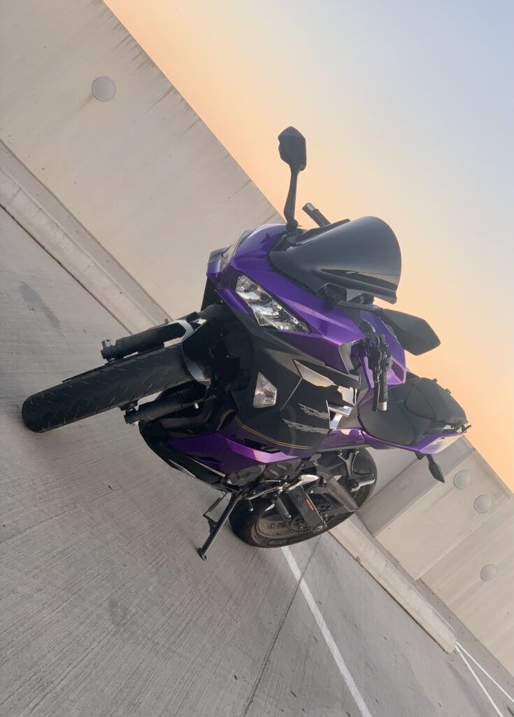 Kawasaki Ninja 400 2018 - 2024 ABS fairings, Gloss Purple & Black Gold - high - quality motorcycle kit by Monster Fairings