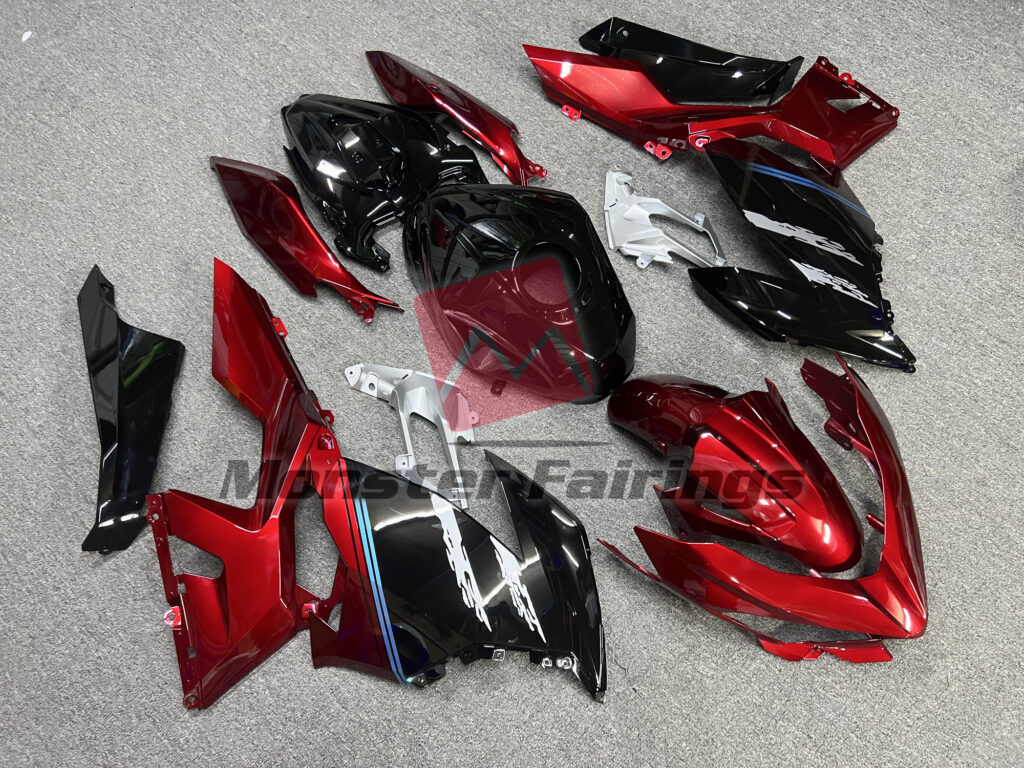 Red Black ABS fairings for Kawasaki Ninja 400 2018 - 2024 - premium OEM fit kit by Monster Fairings