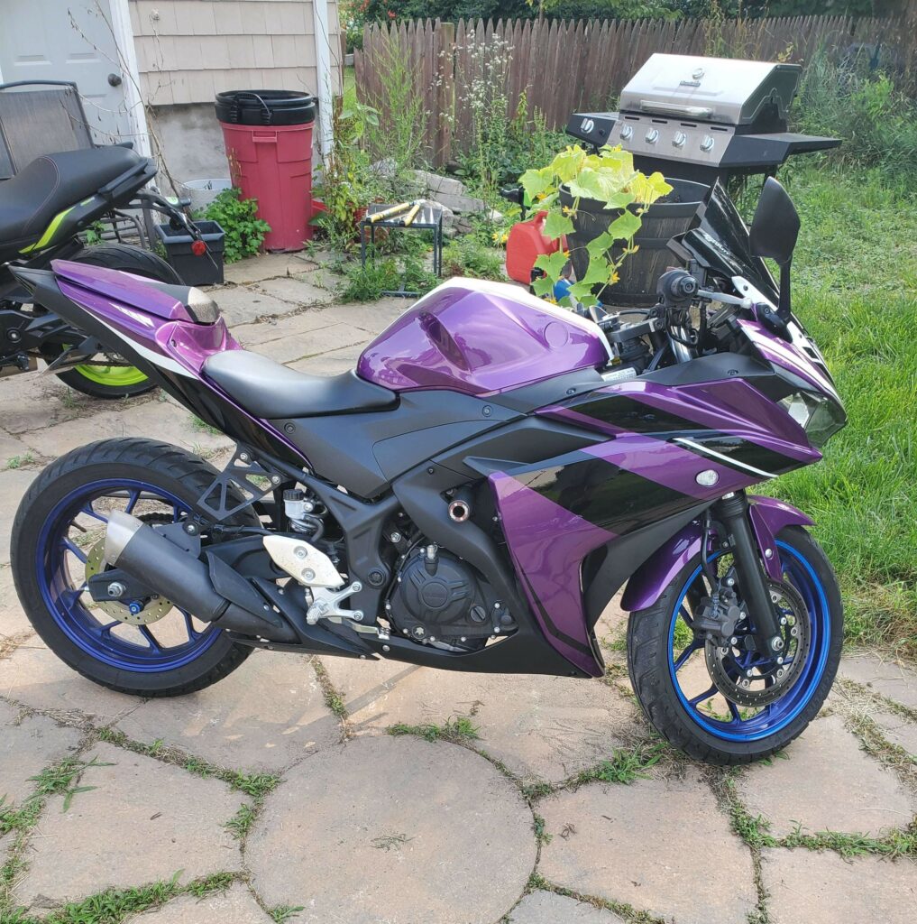 Monster Fairings ABS fairing kit for Yamaha R3 2014 - 2018 Purple Black White - precise OEM fit