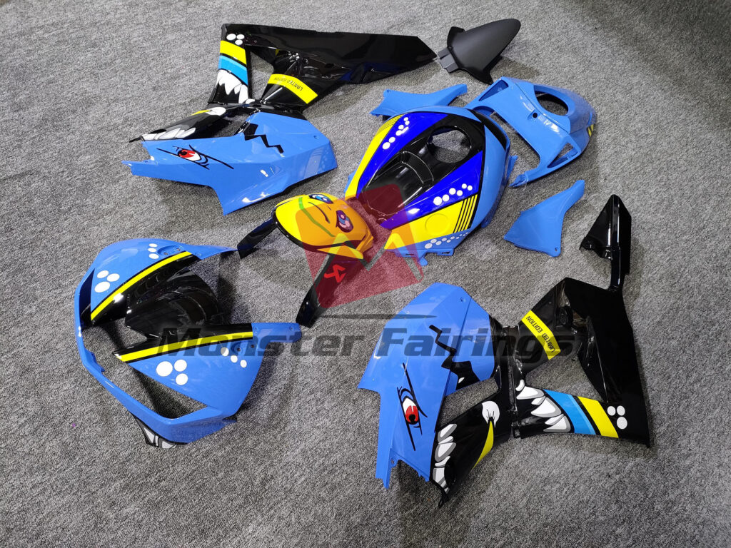 Honda CBR600RR custom ABS fairings 2013 - 2025 in Blue Shark - durable replacement kit, Monster Fairings