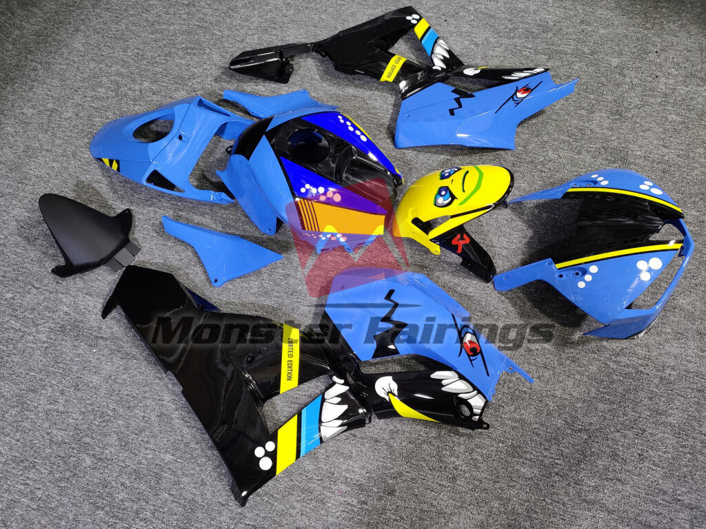 2013 - 2025 Honda CBR600RR Blue Shark fairing set - ABS injection, custom painted by Monster Fairings