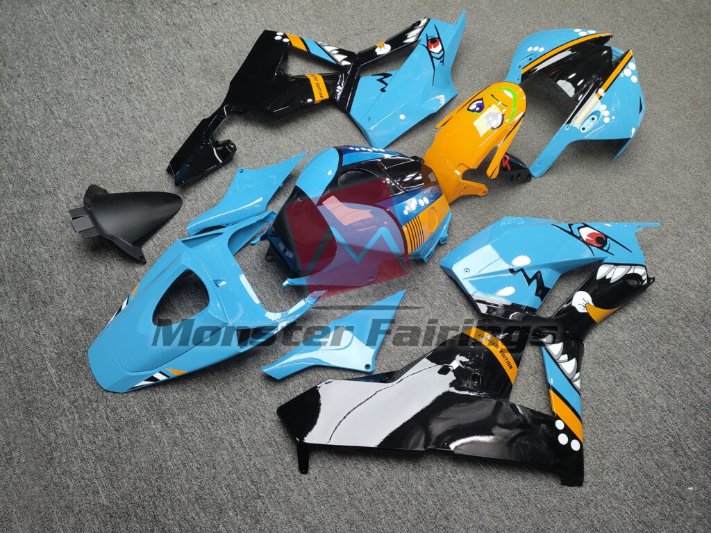 Gloss Light Blue & Black Gold Shark ABS fairings for Honda CBR600RR 2013 - 2025 - premium OEM fit kit by Monster Fairings