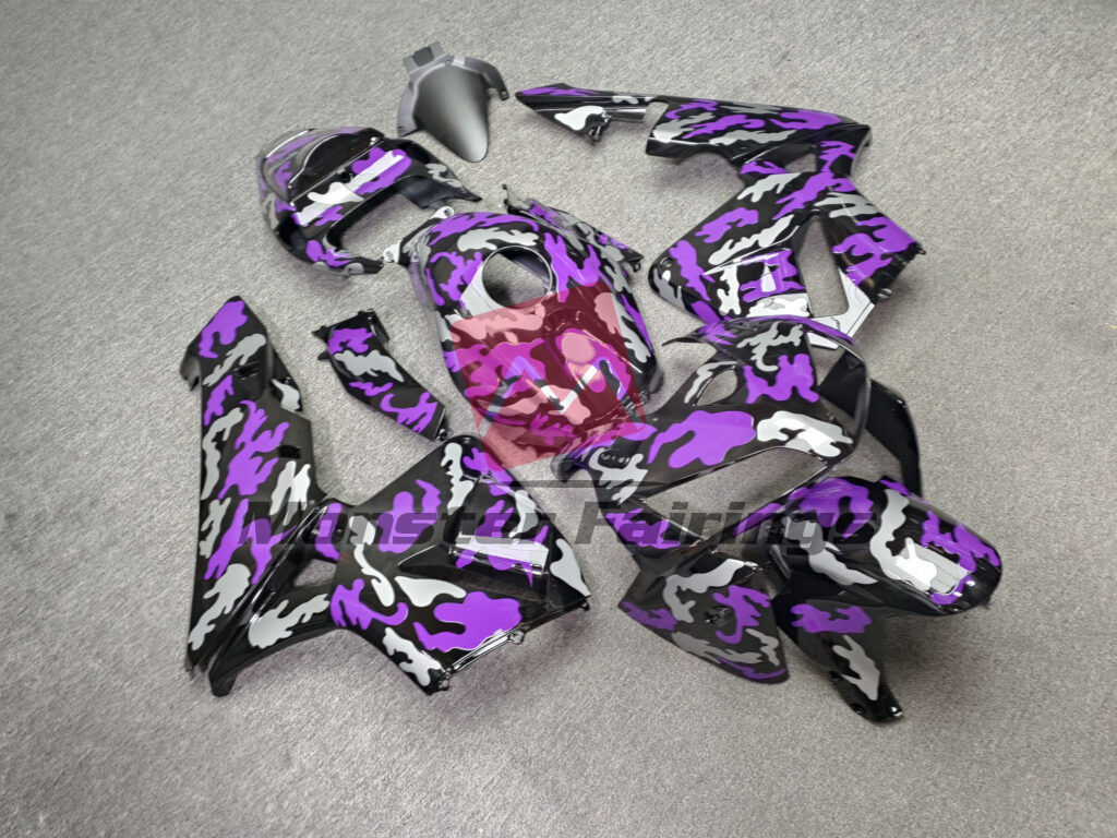 Gloss Black Purple & Silver Camo ABS fairings for Honda CBR600RR 2005 - 2006 - premium OEM fit kit by Monster Fairings