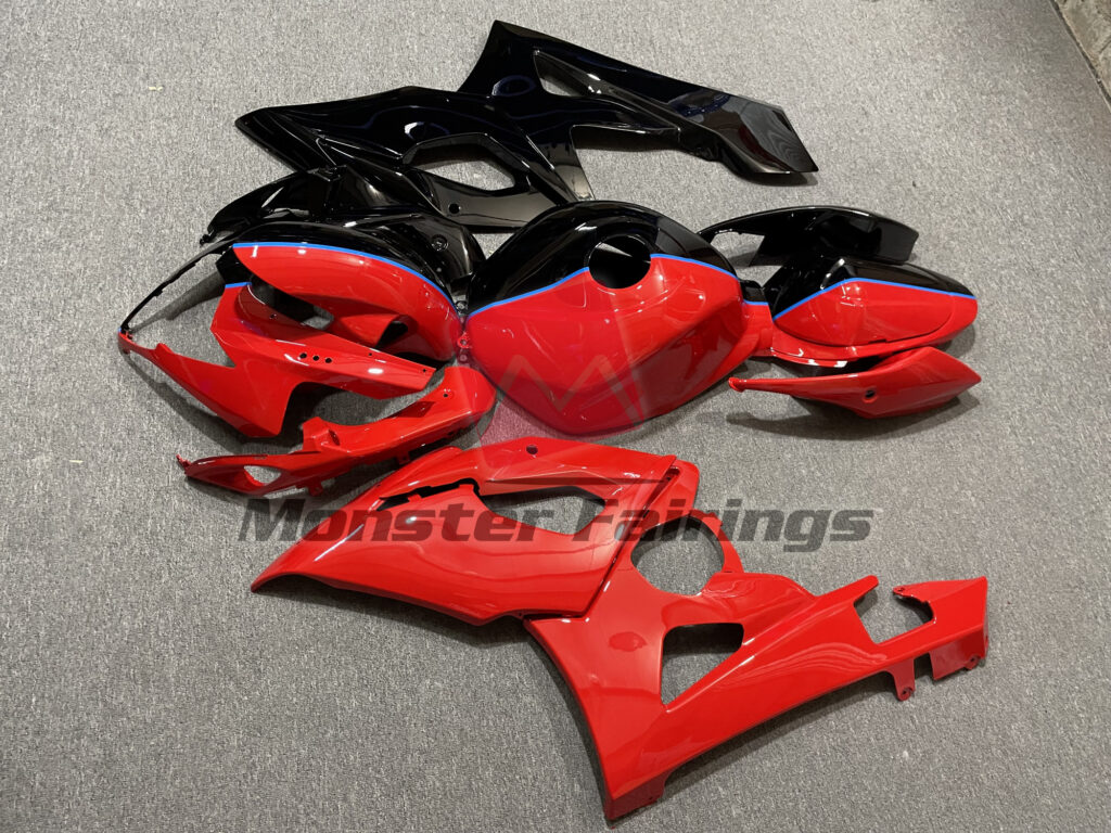 Black Red ABS fairings for Suzuki GSXR 1000 2005 - 2006 - premium OEM fit kit by Monster Fairings