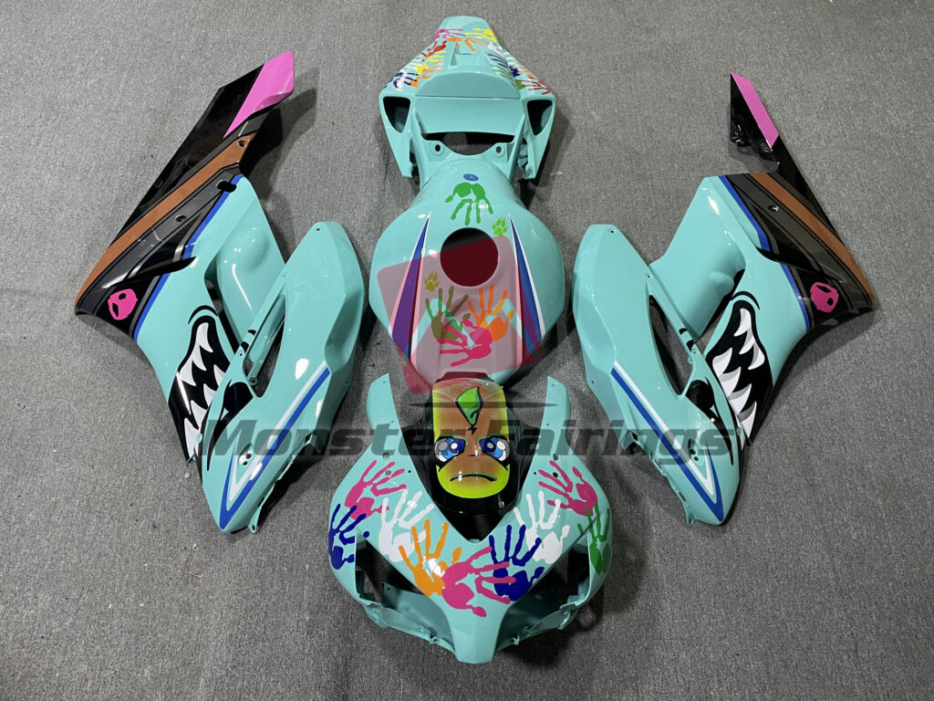 Honda CBR1000RR 2004 - 2005 Teal Shark ABS fairings - custom motorcycle bodywork kit by Monster Fairings