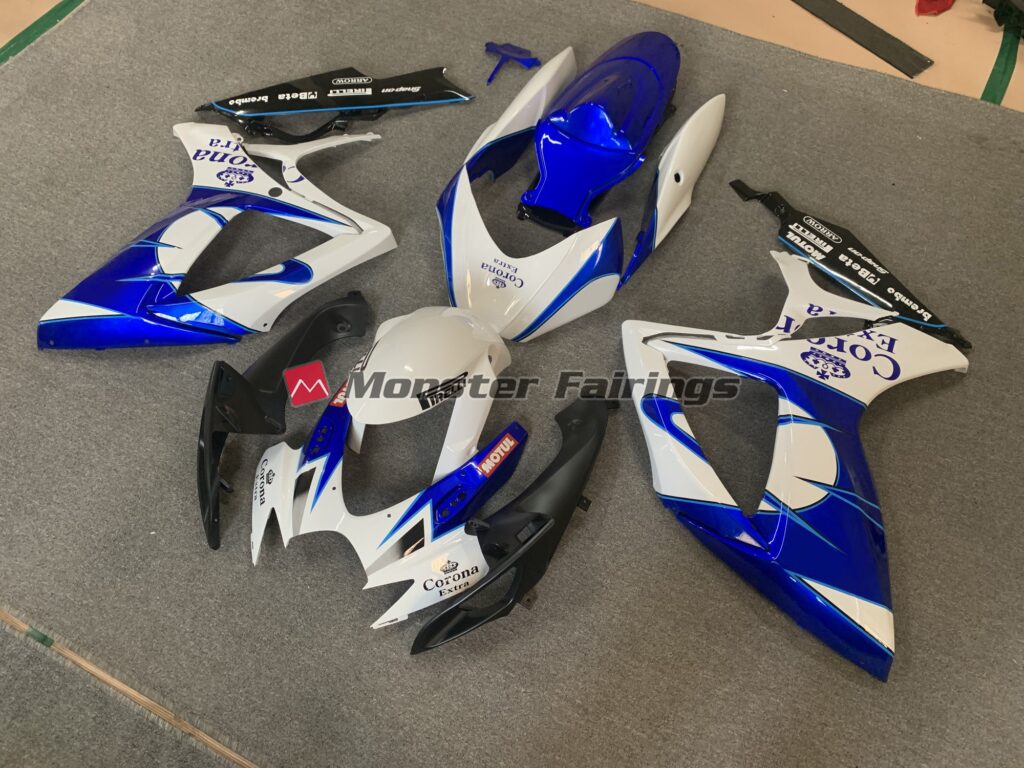 Suzuki GSXR custom ABS fairings 2006 - 2007 in Blue Corona - durable replacement kit, Monster Fairings