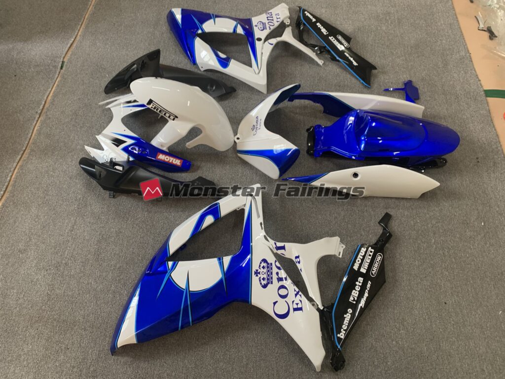 2006 - 2007 Suzuki GSXR Blue Corona fairing set - ABS injection, custom painted by Monster Fairings