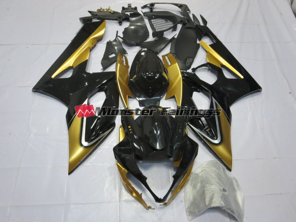 Suzuki GSXR 1000 2005 - 2006 Gold and Black ABS fairings - custom motorcycle bodywork kit by Monster Fairings