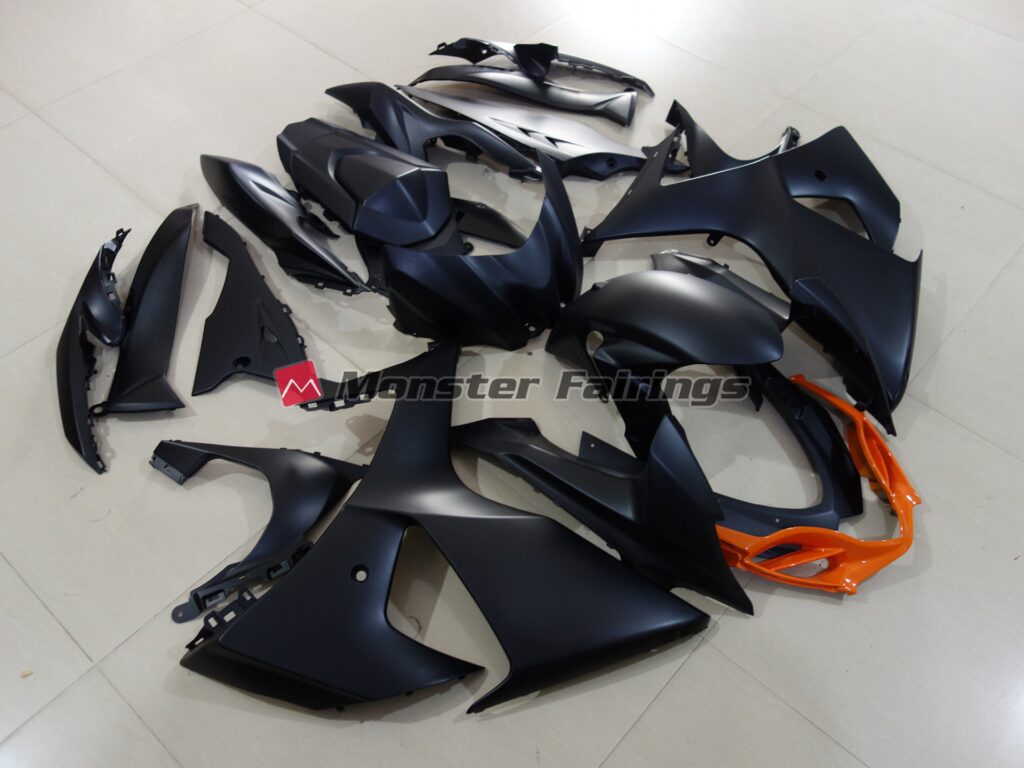Matte and Orange ABS fairings for Suzuki GSXR 1000 2009 - 2016 - premium OEM fit kit by Monster Fairings