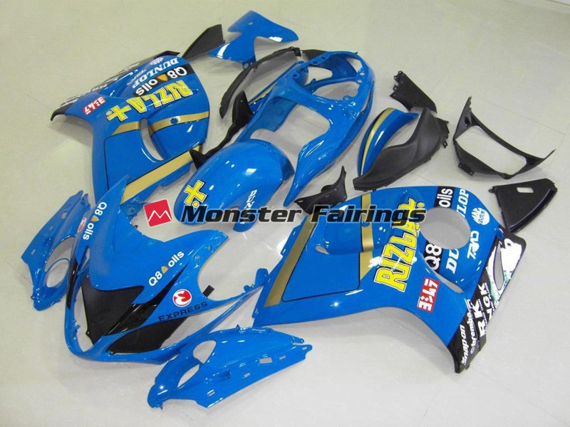 Suzuki GSXR 1300 2008 - 2020 Rizla ABS fairings - custom motorcycle bodywork kit by Monster Fairings