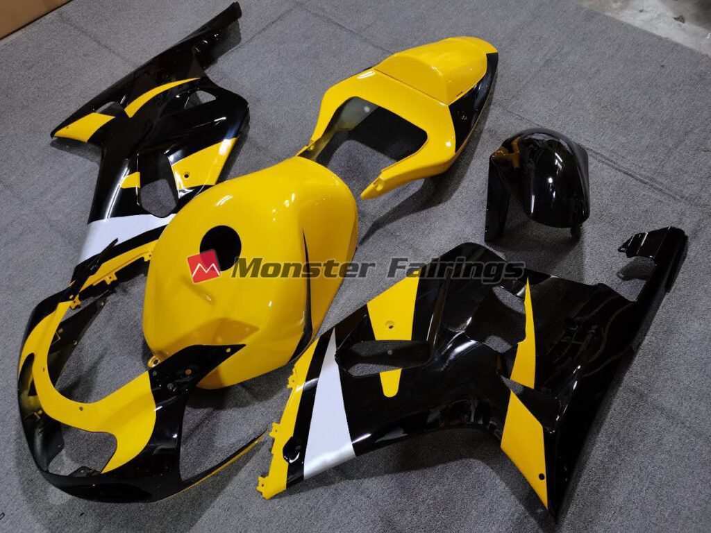 Black and Yellow ABS fairings for Suzuki GSXR 600 - 750 2001 - 2003 - premium OEM fit kit by Monster Fairings
