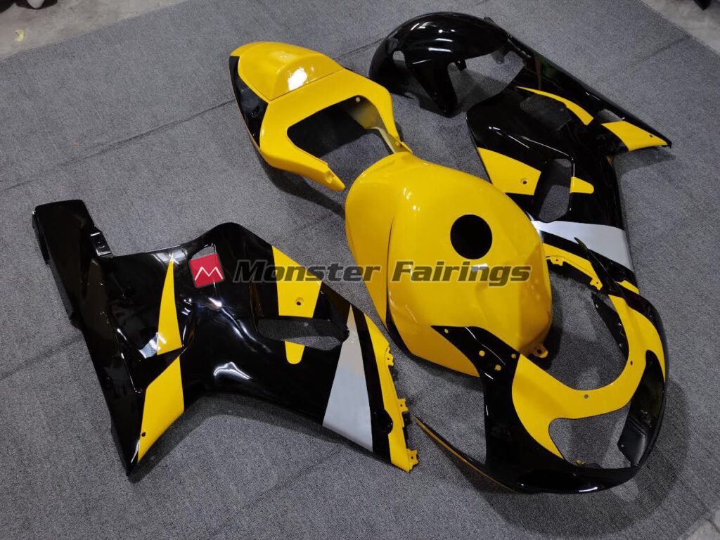 Suzuki GSXR custom ABS fairings 2001 - 2003 in Black and Yellow - durable replacement kit, Monster Fairings