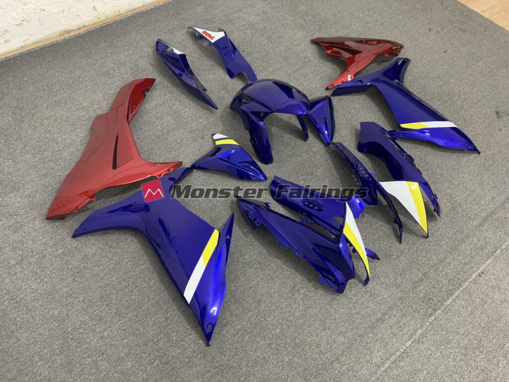 Gloss Blue and Red ABS fairings for Suzuki GSXR 600 - 750 2011 - 2025 - premium OEM fit kit by Monster Fairings
