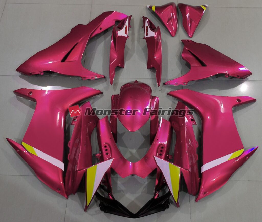 Suzuki GSXR 600 - 750 2011 - 2025 Full Gloss Candy Red ABS fairings - custom motorcycle bodywork kit by Monster Fairings