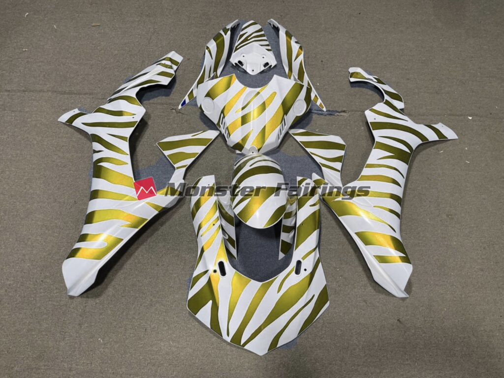 Yamaha R1 2015 - 2019 Gold Zebra ABS fairings - custom motorcycle bodywork kit by Monster Fairings