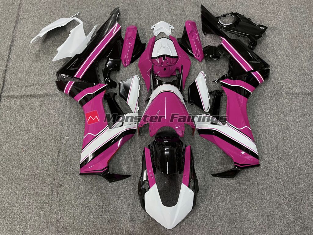 Honda CBR1000RR 2017 - 2025 Gloss Pink White Black ABS fairings - custom motorcycle bodywork kit by Monster Fairings