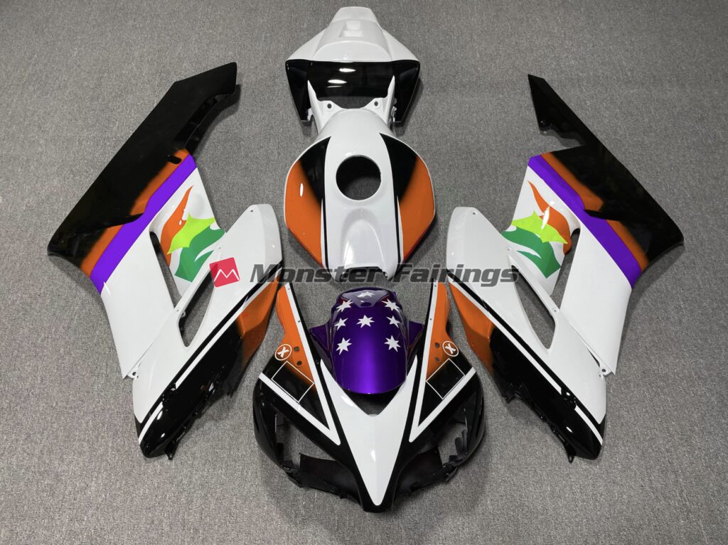 Honda CBR1000RR 2004 - 2005 Orange Purple Flag ABS fairings - custom motorcycle bodywork kit by Monster Fairings