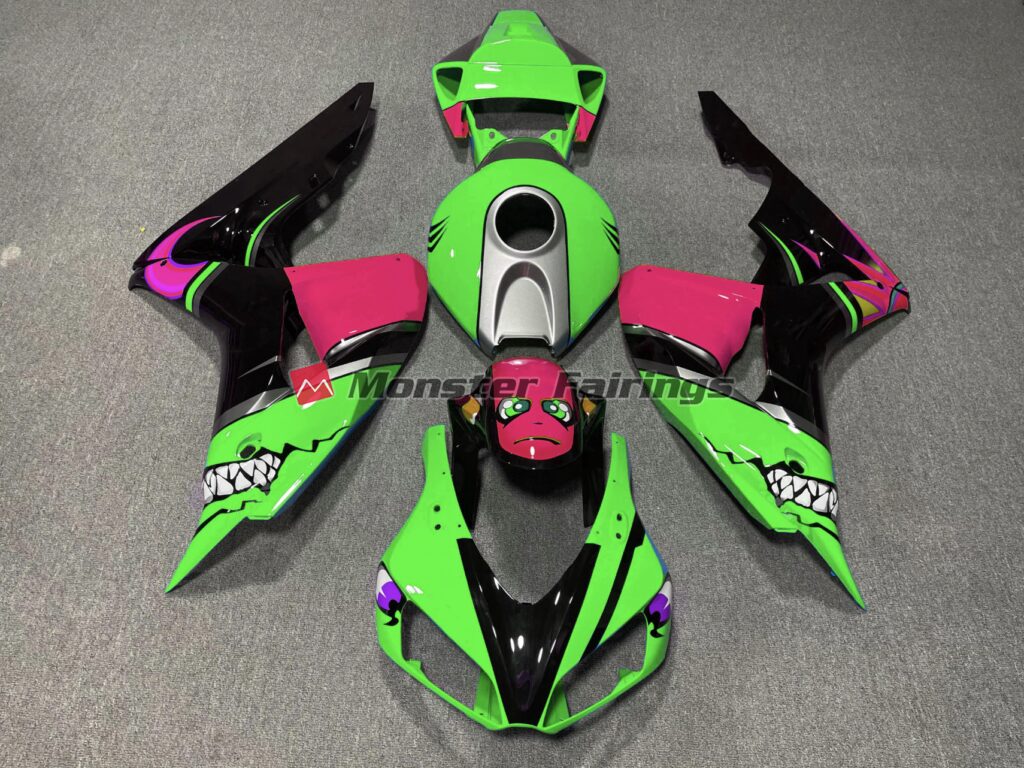 Honda CBR1000RR 2006 - 2007 Green Shark ABS fairings - custom motorcycle bodywork kit by Monster Fairings