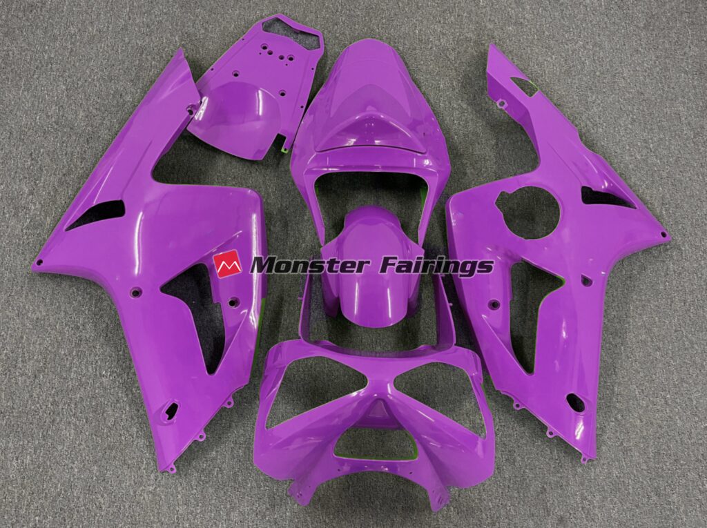 Kawasaki ZX6R 2003 - 2004 Gloss Magenta Plain ABS fairings - custom motorcycle bodywork kit by Monster Fairings