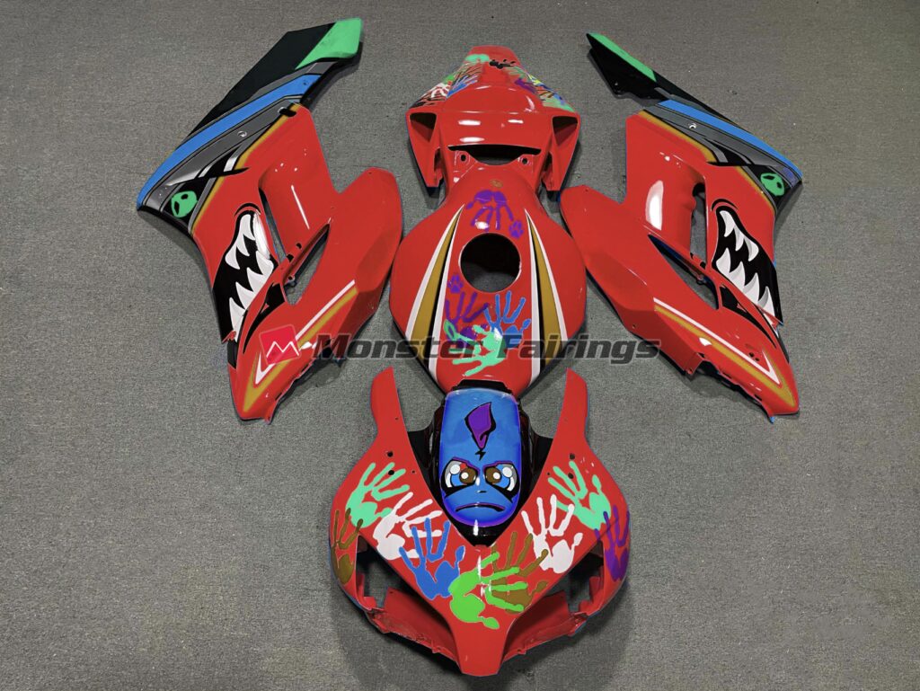 Honda CBR1000RR 2004 - 2005 Red Shark ABS fairings - custom motorcycle bodywork kit by Monster Fairings