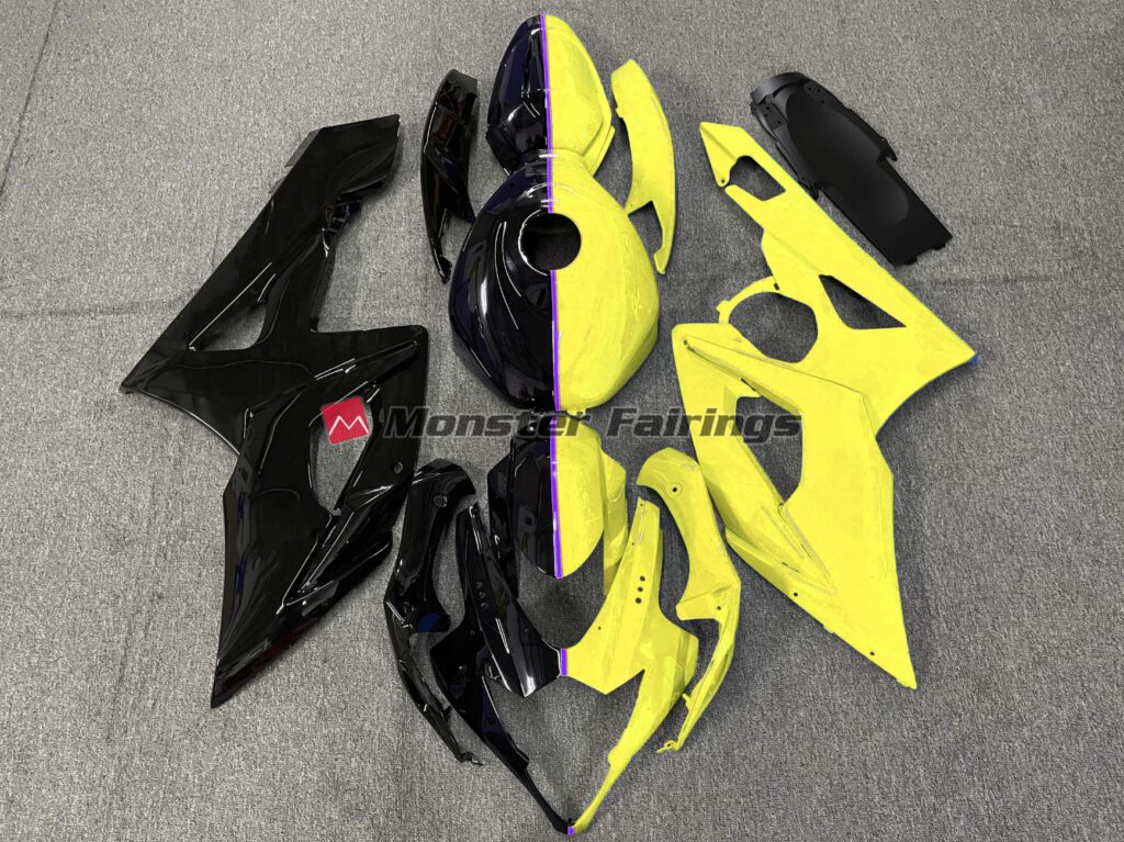 Suzuki GSXR 1000 2005 - 2006 Gloss Black & Yellow ABS fairings - custom motorcycle bodywork kit by Monster Fairings