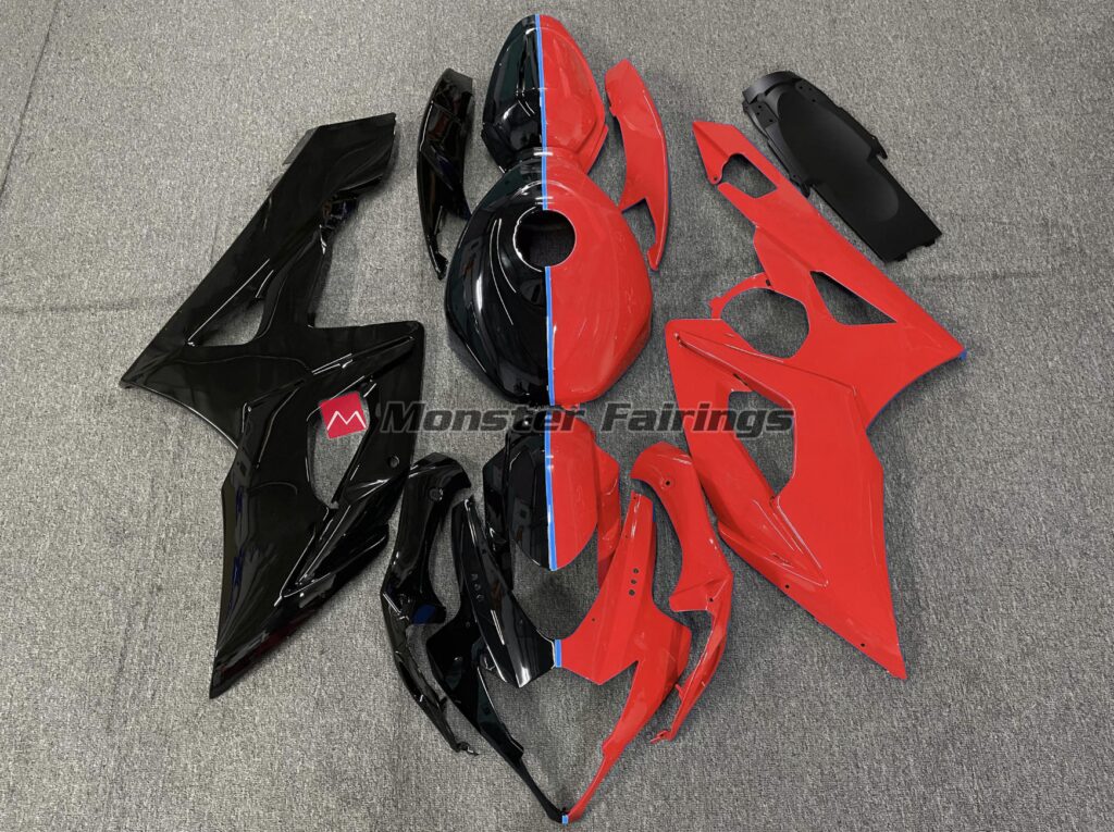 Suzuki GSXR 1000 2005 - 2006 Black Red ABS fairings - custom motorcycle bodywork kit by Monster Fairings