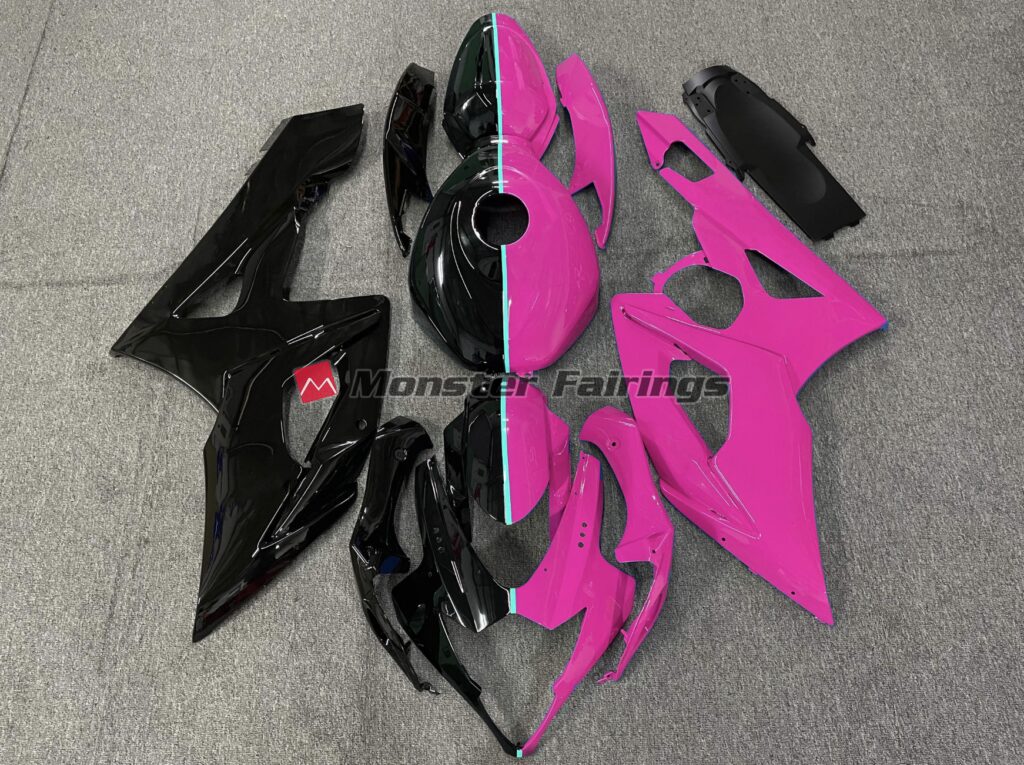 Suzuki GSXR 1000 2005 - 2006 Black Pink ABS fairings - custom motorcycle bodywork kit by Monster Fairings