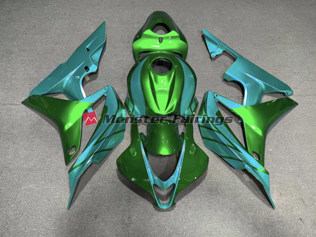 Honda CBR600RR 2007 - 2008 Green Teal ABS fairings - custom motorcycle bodywork kit by Monster Fairings