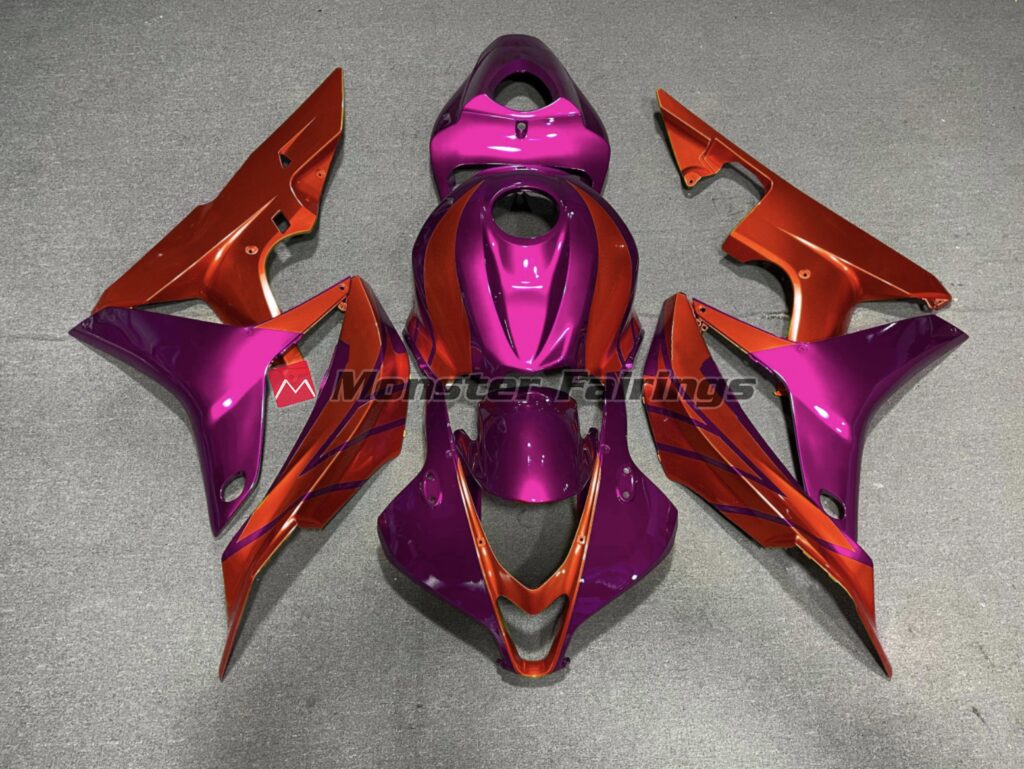 Honda CBR600RR 2007 - 2008 Red Violet ABS fairings - custom motorcycle bodywork kit by Monster Fairings