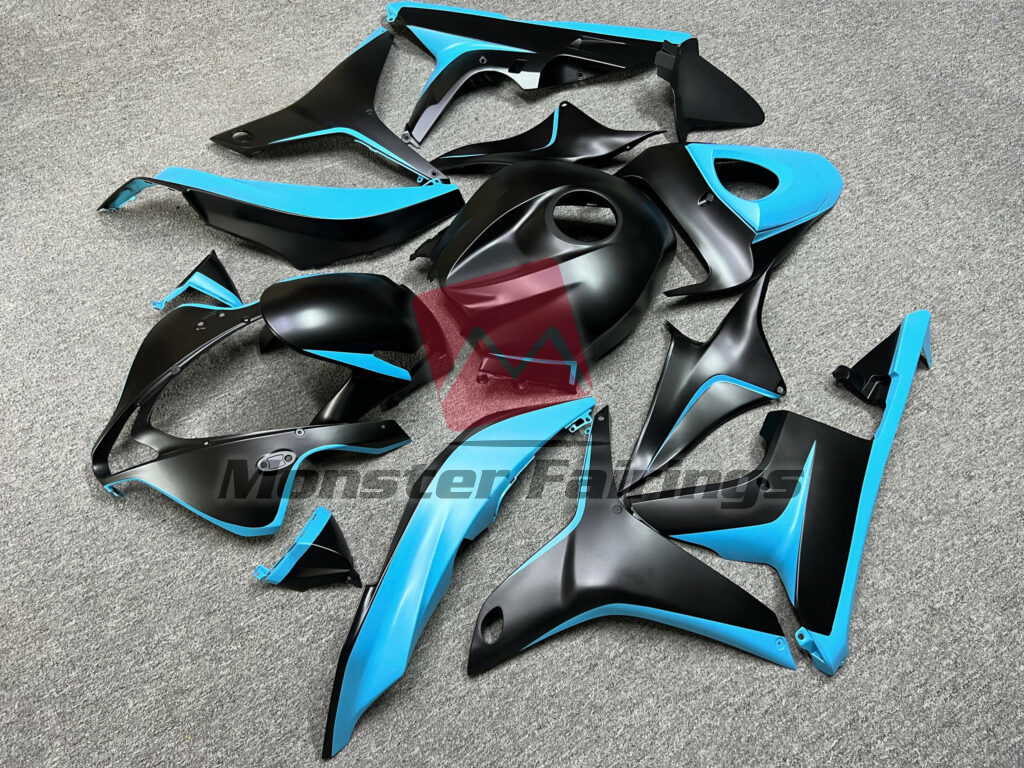 Matte Black Cyan ABS fairings for Honda CBR600RR 2007 - 2008 - premium OEM fit kit by Monster Fairings
