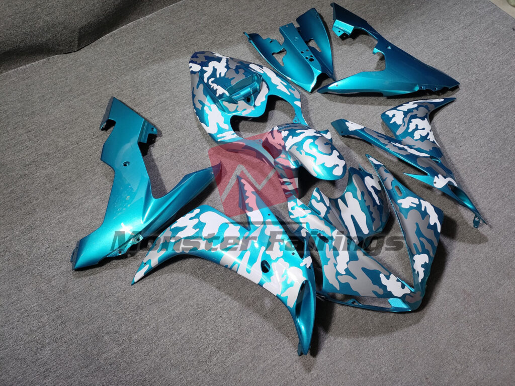 Dark Teal Camo ABS fairings for Yamaha R1 2004 - 2006 - premium OEM fit kit by Monster Fairings